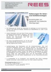 Halterungen für Solar- und Kollektoranlagen